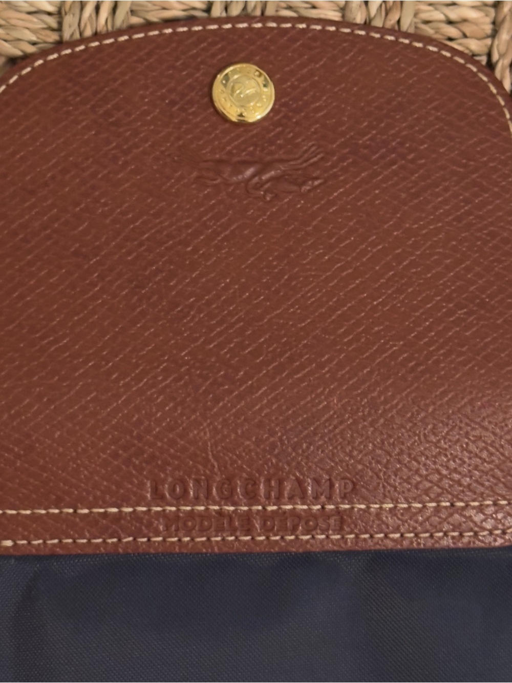 Longchamp 2010’s Limited Edition Blue Tote with Brown Leather Trim. - Picture 7 of 10